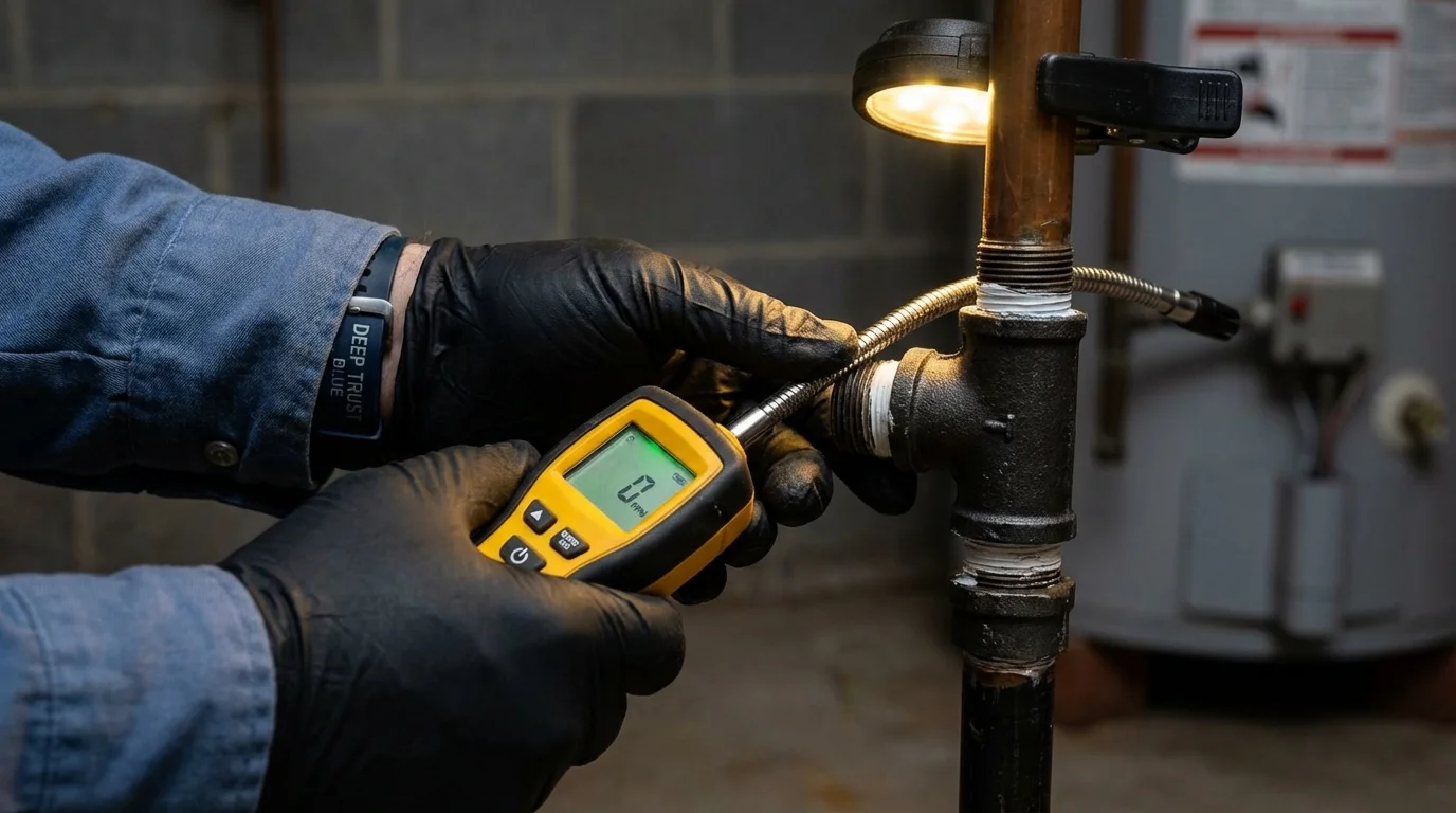 Gas leak detection with electronic sniffer by Johns Plumbing LLC in Covina